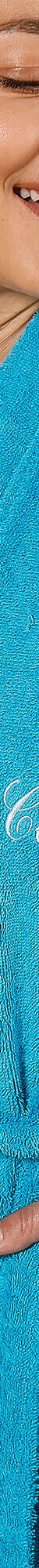 Peignoir mixte adulte uni coton éponge bouclette col kimono personnalisé (turquoise) Peignoir mixte adulte uni coton éponge bouclette col kimono personnalisé (turquoise)